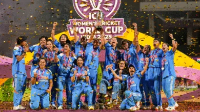 वर्ल्ड कप चैंपियन बेटियों का भव्य स्वागत: