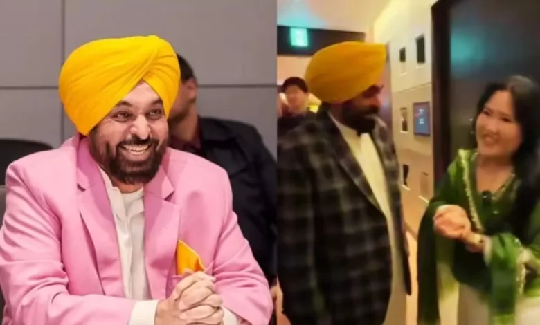 bhagwant maan met korian girl