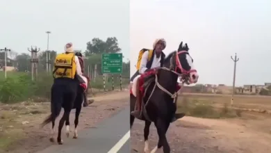 घोड़े पर पहुंचा Blinkit